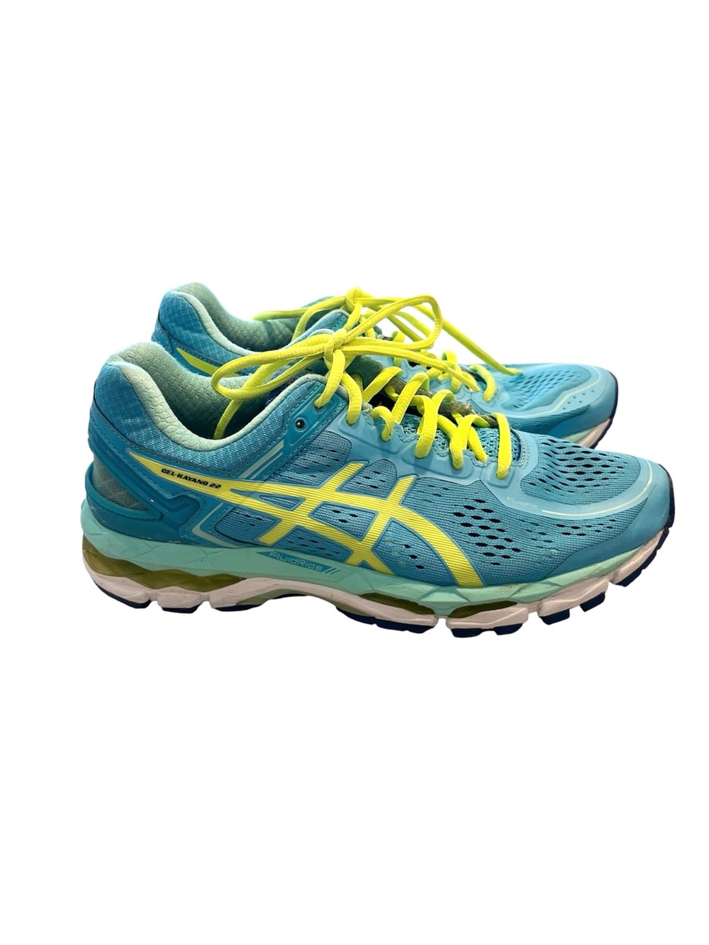 ASICS Gel Hayand 22 Fluidride Women's Blue & Yellow Running Sneakers Size: 9